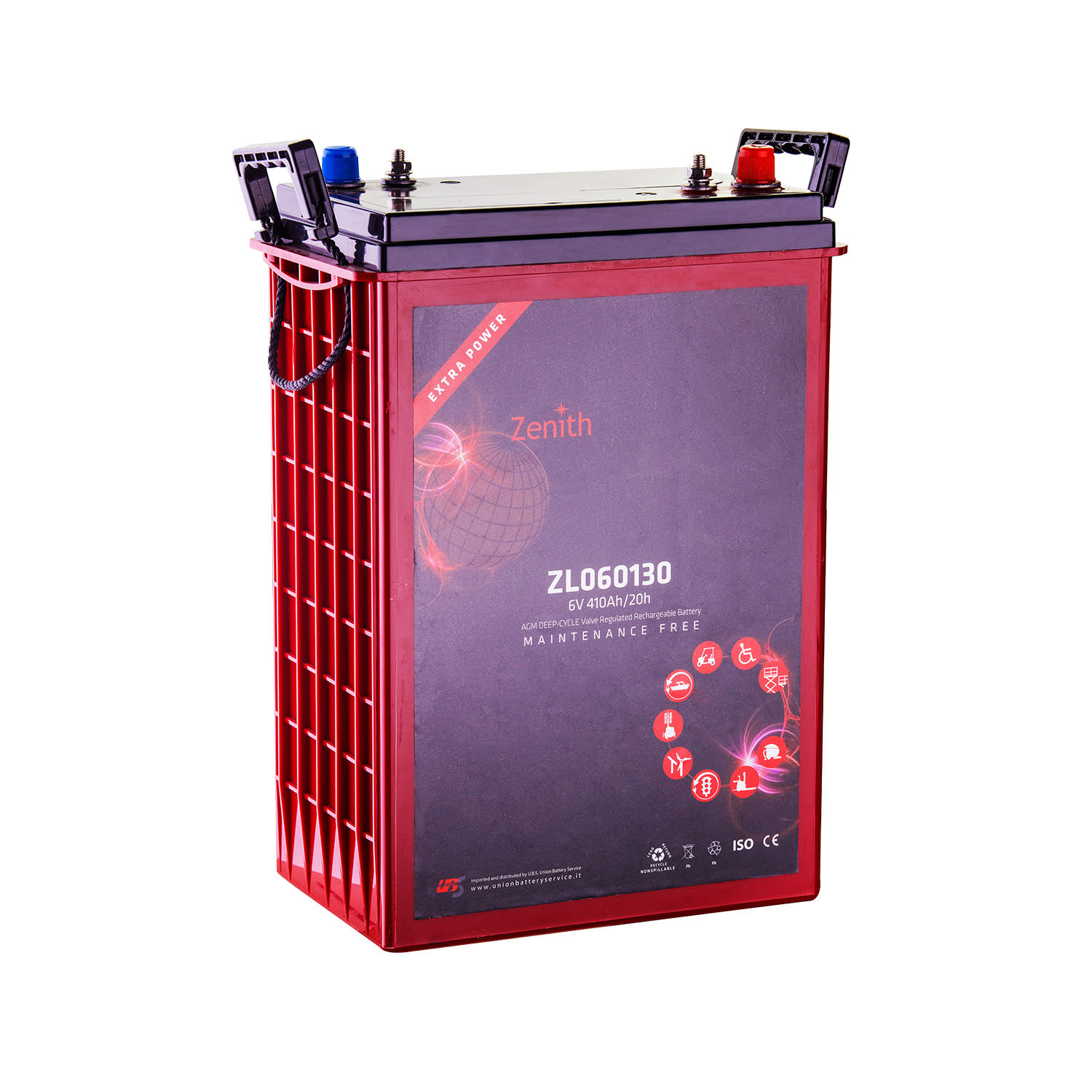 意大利Zenith蓄电池12V(电瓶)ZGL1201135升降机 船舶用电池
