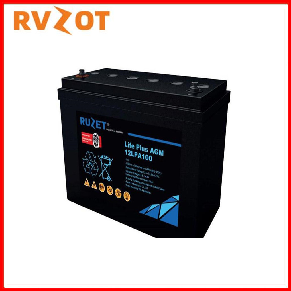 法国路盛蓄电池12V65AH/12LPA65免维护铅酸UPS 阀控密封式 RUZET