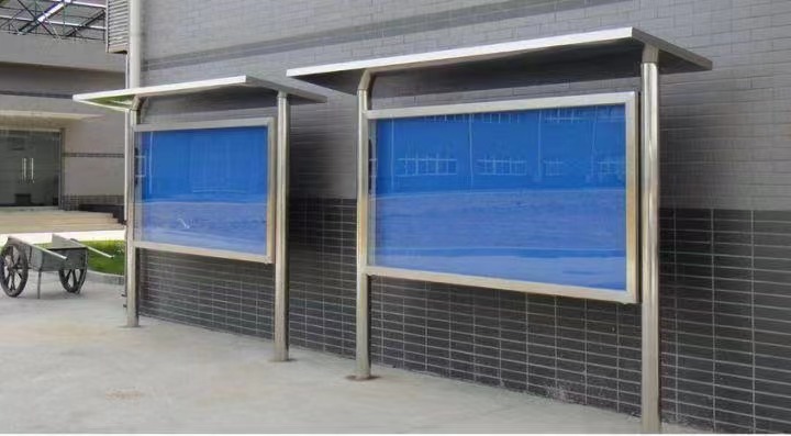 北京房山区加工制作不锈钢灯箱挂墙橱窗宣传栏焊接定做