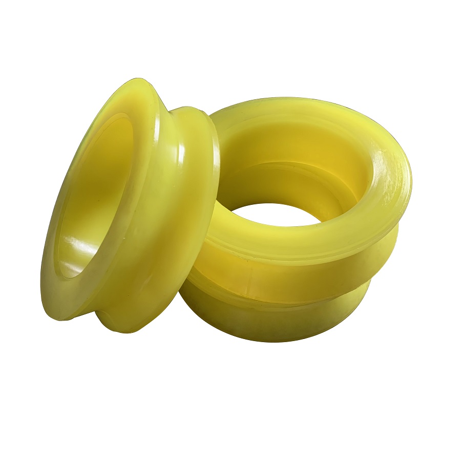 煤矿架空人车配件托绳轮胶圈聚氨酯轮衬索道轮衬套