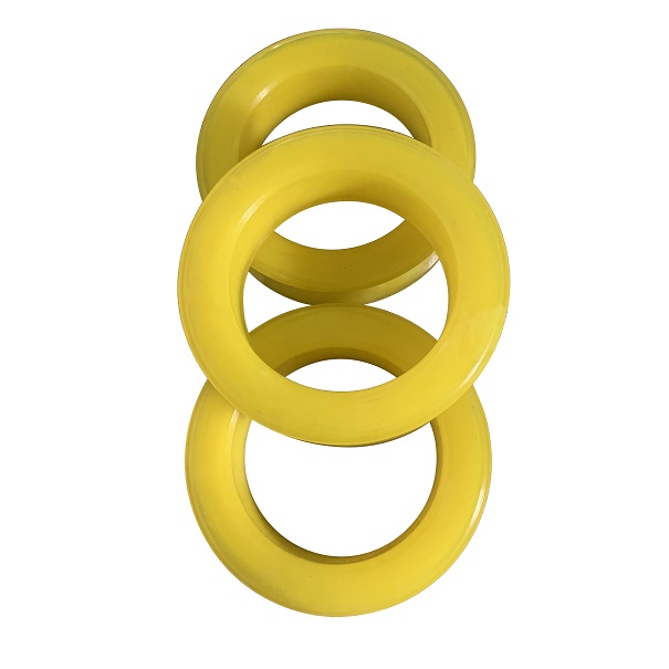 煤矿架空人车配件托绳轮胶圈聚氨酯轮衬索道轮衬套