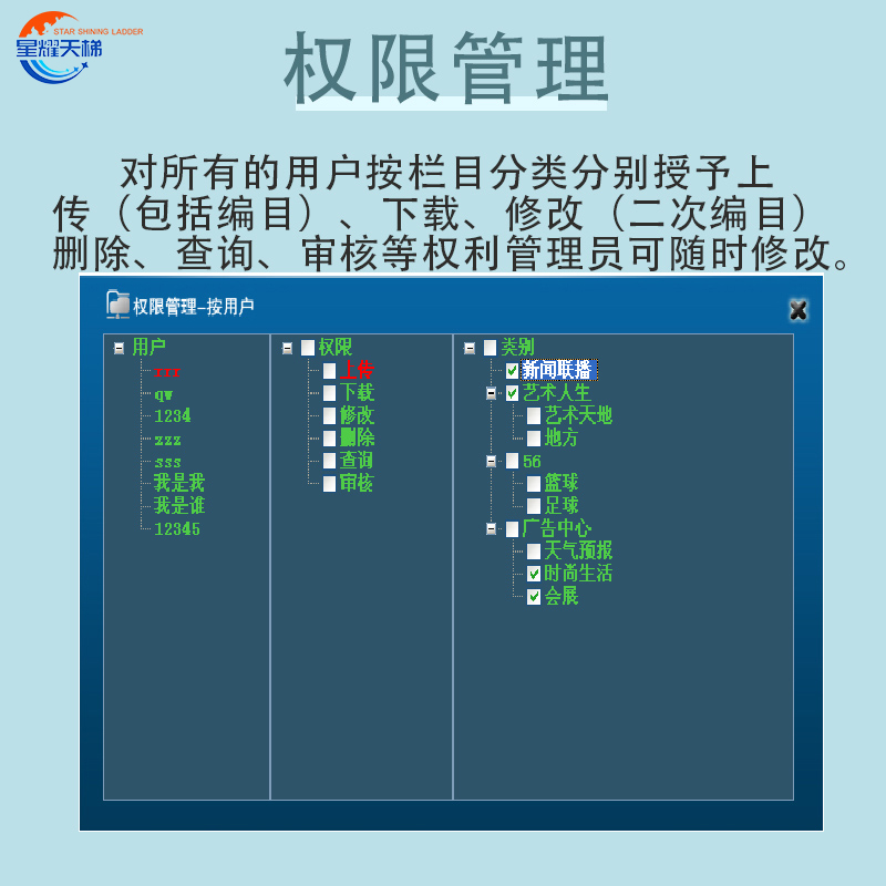 星耀天梯 XYTT-MZ330 媒资管理系统图文音视频存储