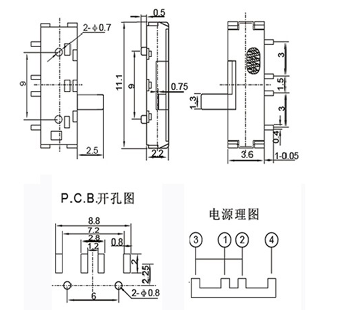 东莞厂家批量供应鸿大开关小型MK-12D20微型拨动开关