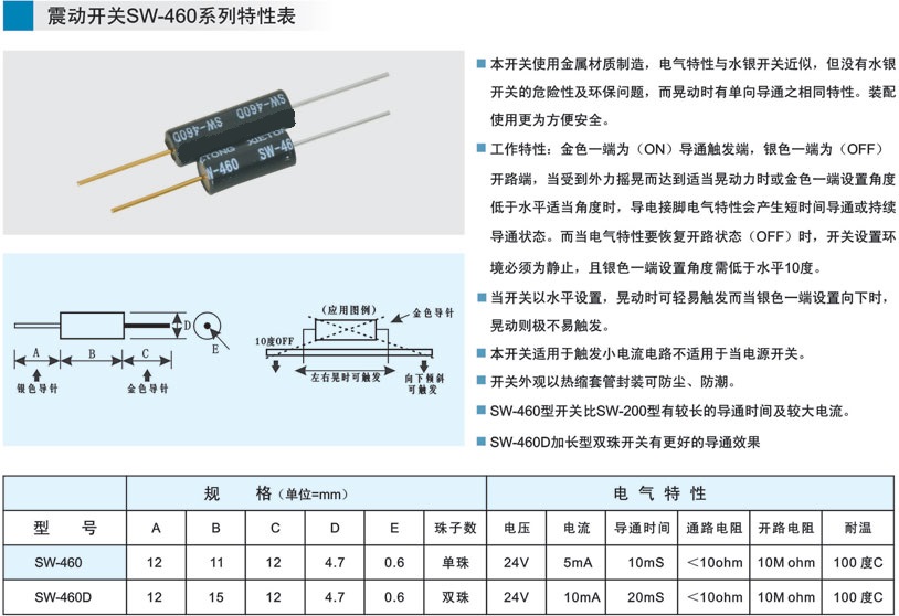 东莞批发价格鸿大开关好品质小电流SW-460弹簧开关