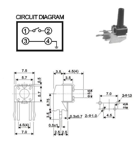 QC-011 小型轻触开关 微动按键 插脚电磁炉微型按钮 厂家直销