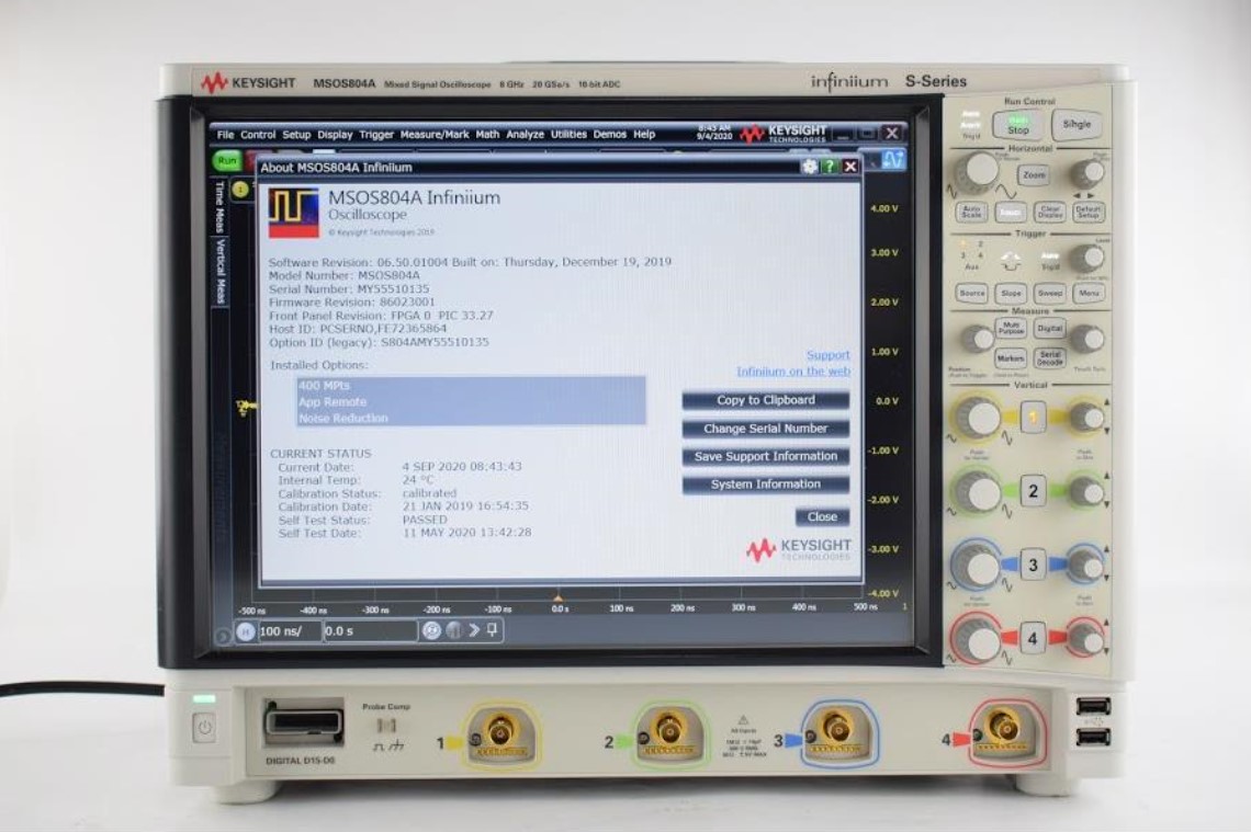 供应 KEYSIGHT是德 DSOS804A 高清晰度示波器