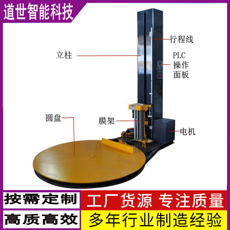 防爆型全自动缠膜机立柱式缠绕机缠绕膜打包机