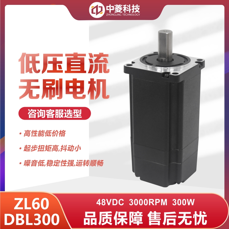 深圳中菱科技60直流无刷电机300W 型号ZL60DBL300