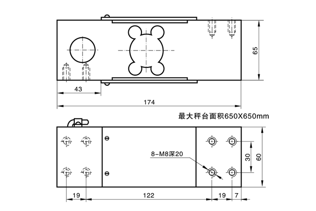 天光平行梁单点式称重测力皮带秤配料秤包装秤剪切梁传感器TJH-2B