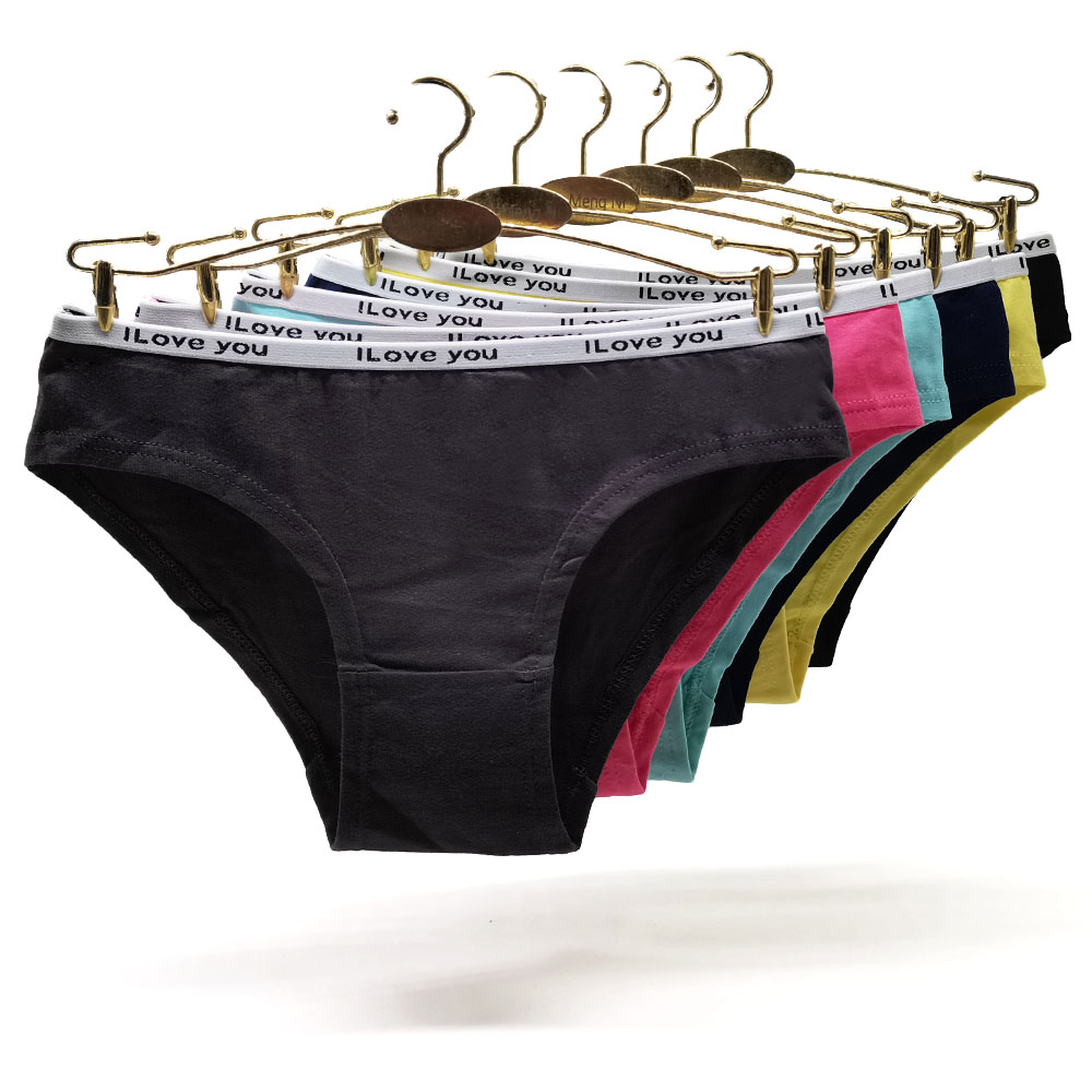 现货跨境棉女士内裤亚马逊货源纯色女式三角裤女短裤批发panties
