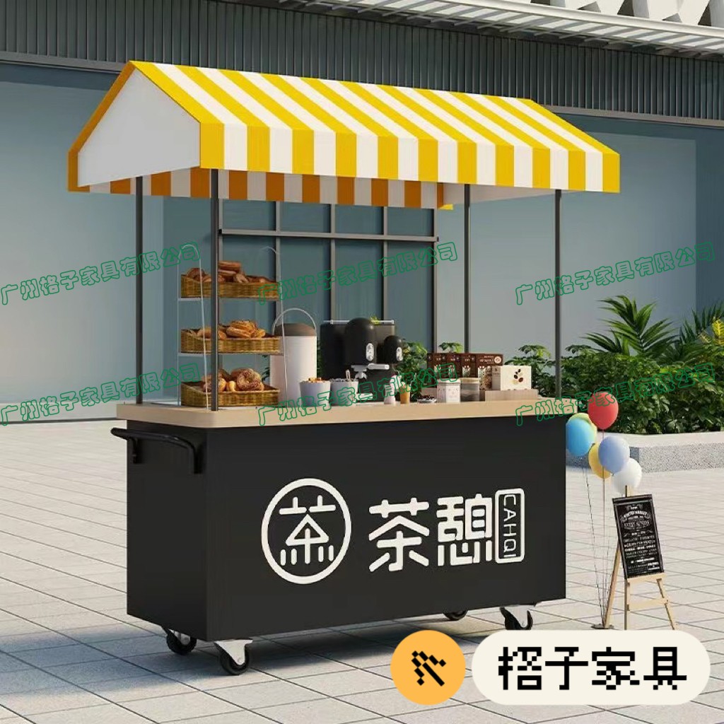 多功能网红小吃车咖啡奶茶飞翼门餐车移动咖啡饮品售卖车