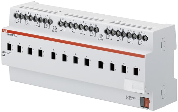SA/S 12.6.2.1开关驱动器12路6A ABB智能照明控制系统I-BUS总线灯控系统模块KNX协议