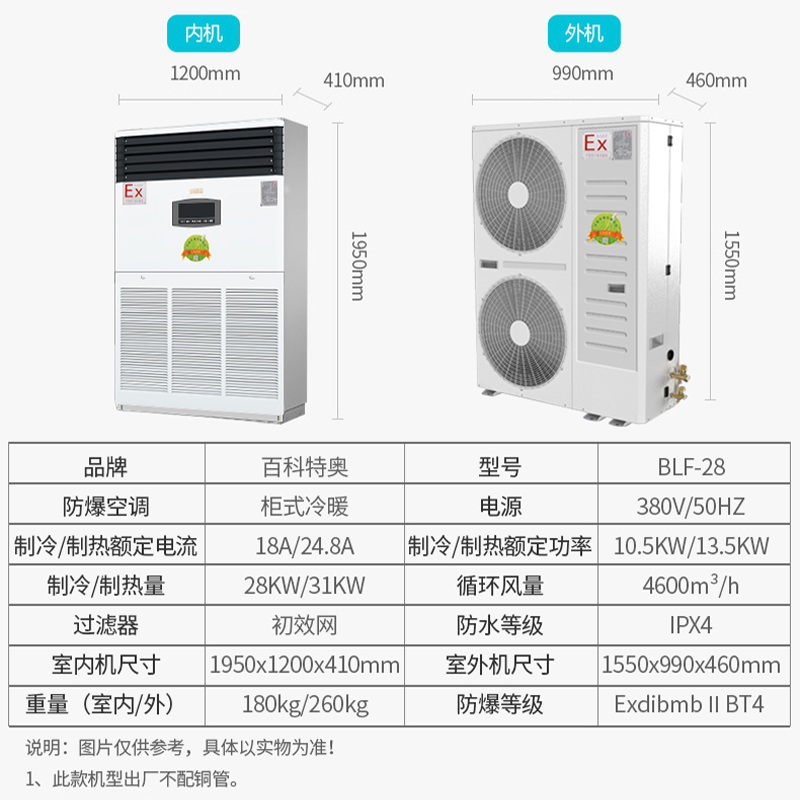 武汉防爆空调厂家BLF-28立柜式防爆空调杭州特奥环保科技有限公司