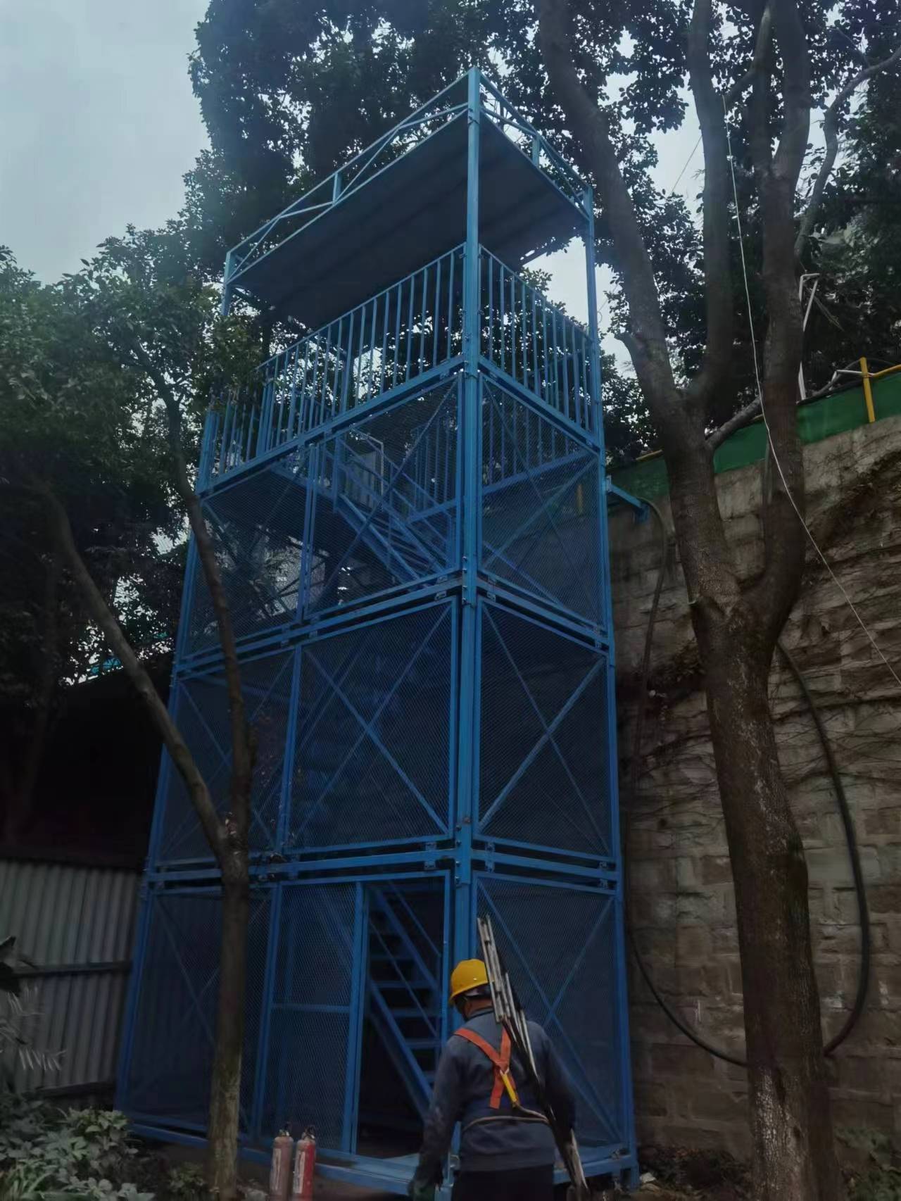 施工安全梯笼 组合式梯笼箱式梯笼爬梯建筑梯笼 基坑施工安全梯笼
