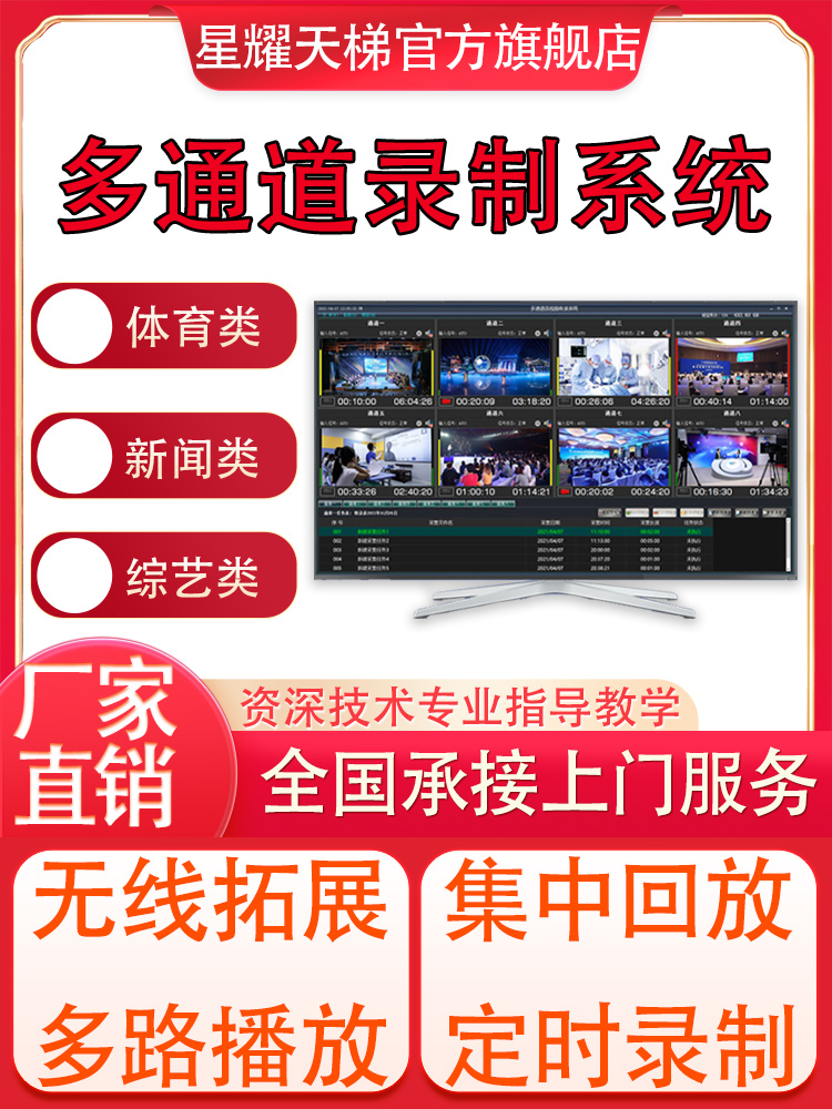 多通道录制系统多机位系统高清视频录制多路采集音视频采集设备