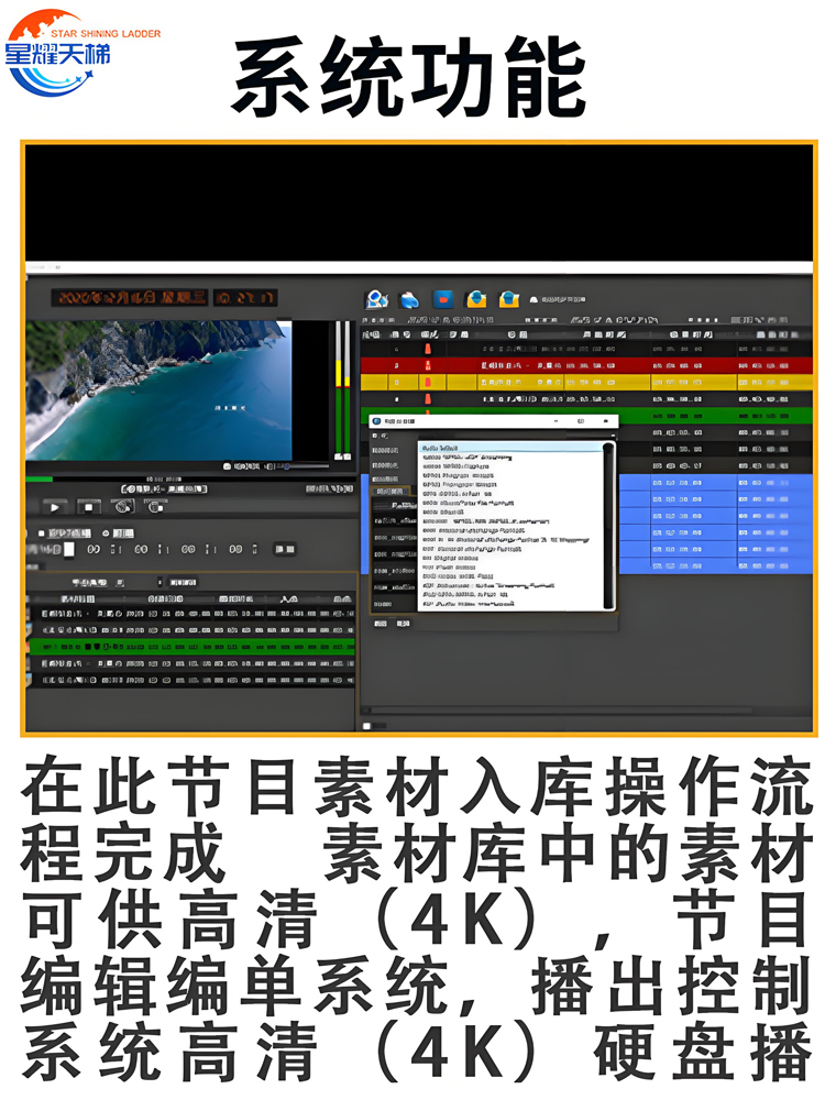 硬盘播出系统适用电视台校园定时循环播放 支持多种多媒体格式