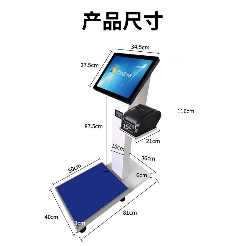 称重收银一体机台秤触摸屏地磅秤农贸批发专用落地秤配送分拣秤