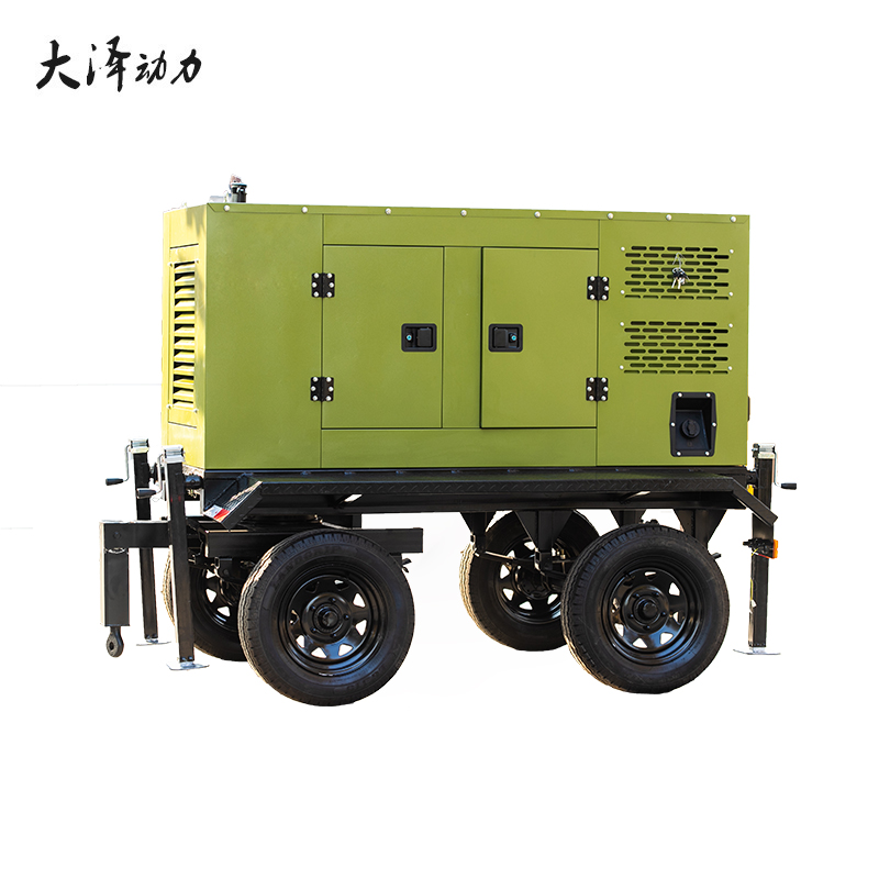 集装箱式柴油发电机300kw_带拖车_大泽动力