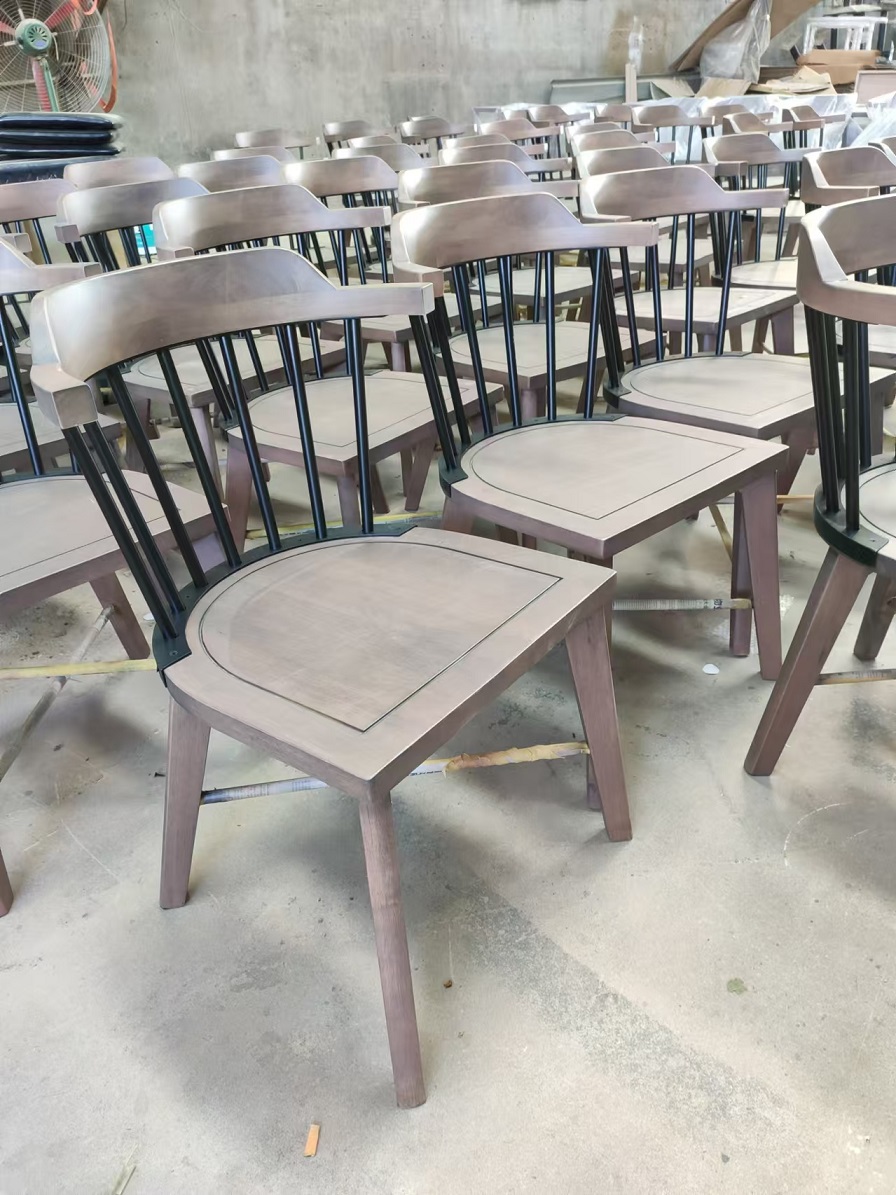 实木餐椅定做牛角椅温莎椅K椅包间椅定做