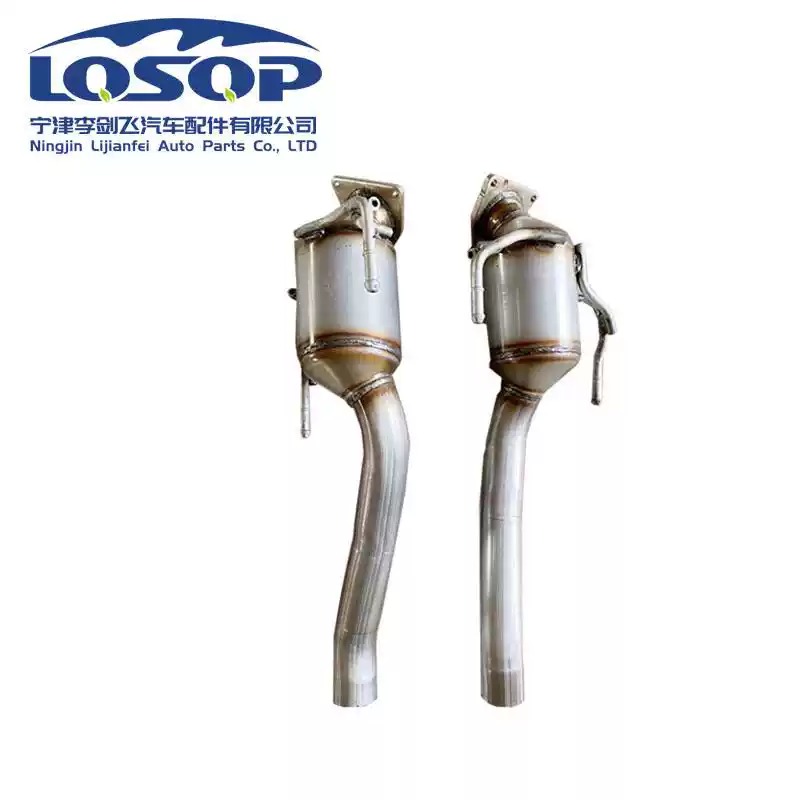 适用奥迪Q7 保时捷卡宴4.2 4.5 4.8大众途锐3.2 中三元催化器精品
