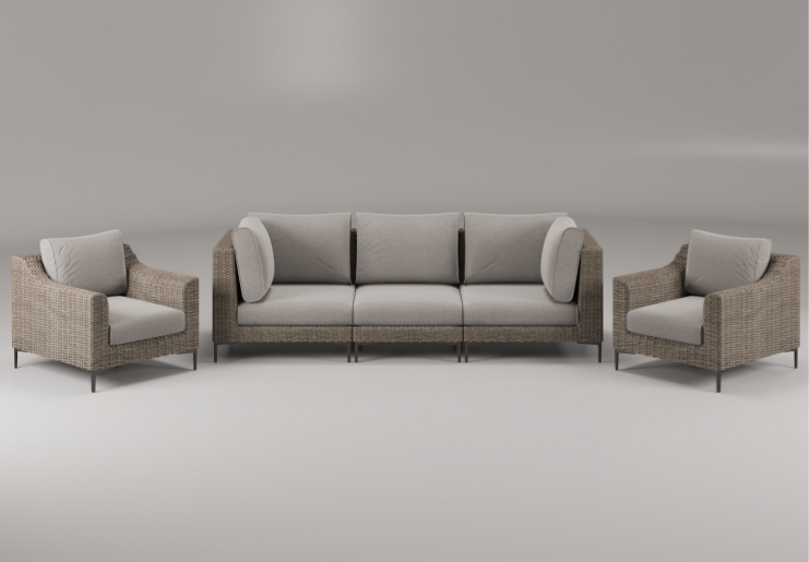 瑞奇丽YF500户外编藤沙发组合 超大露台户外家具套装