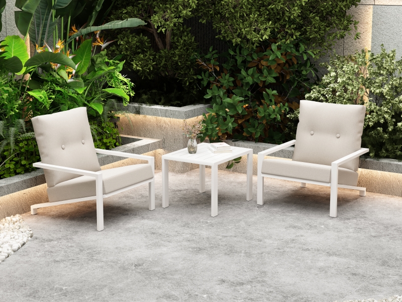 瑞奇丽YF3203户外桌椅 庭院休闲简约桌椅三件套