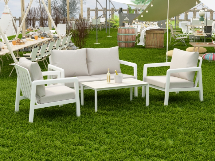 瑞奇丽YF520北欧咖啡厅桌椅组合 网红沙发 轻奢简约客厅接待茶几铁艺沙发