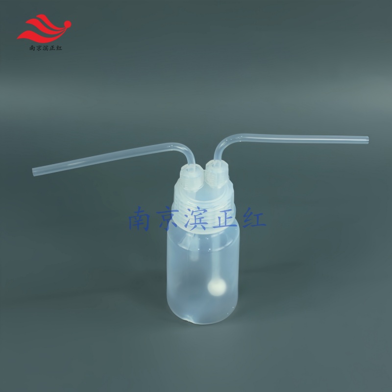 PFA洗气瓶螺母设计特氟龙反应瓶连四氟微孔气体除杂耐强腐蚀