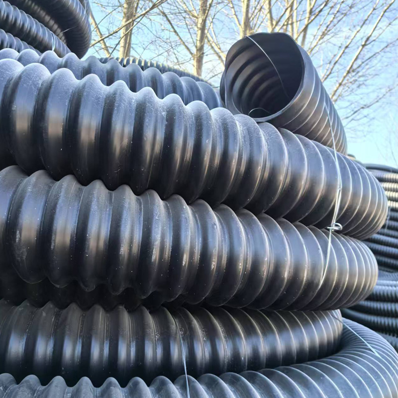 HDPE碳素螺纹管 高强度抗腐蚀抗冲击电缆保护管 建筑农田水利