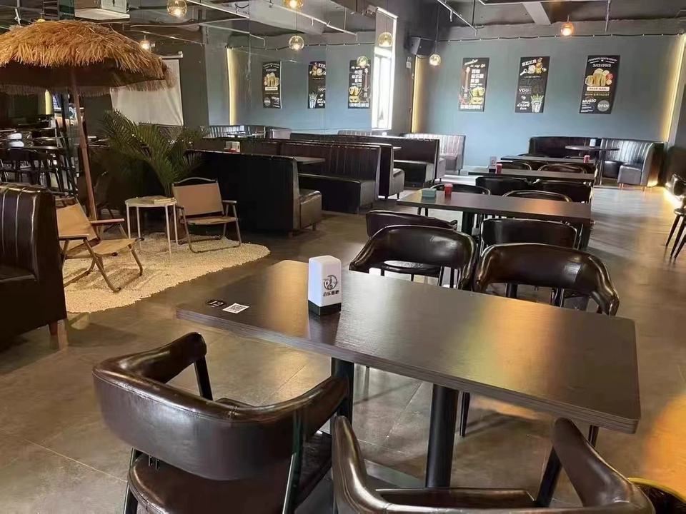 酒吧家具定制卡座沙发复古风沙发酒吧桌椅