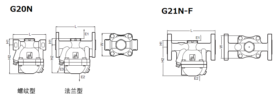 日本宫胁G20/G21N-F浮球式蒸汽疏水阀