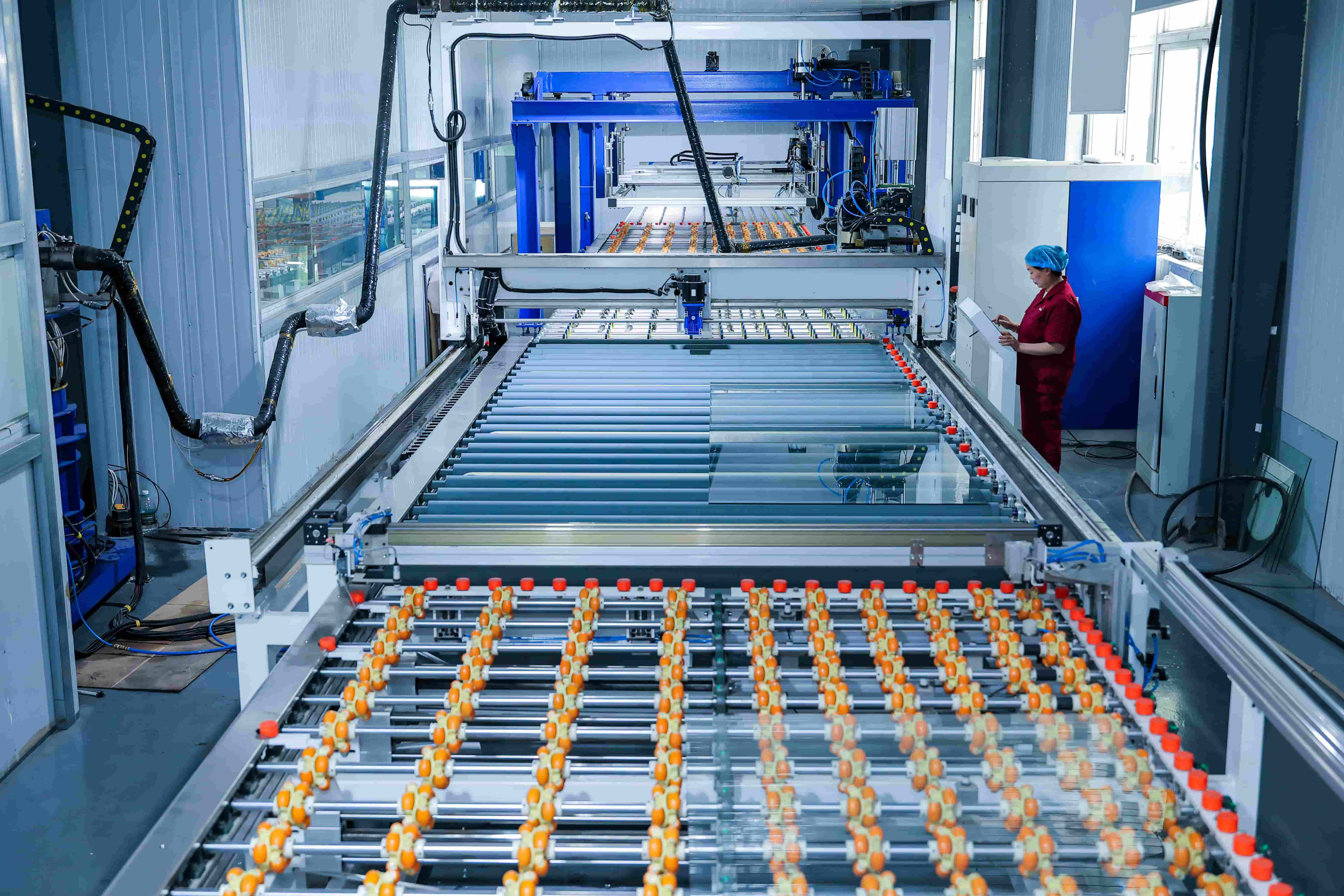 纳米硅防火玻璃全自动合片线