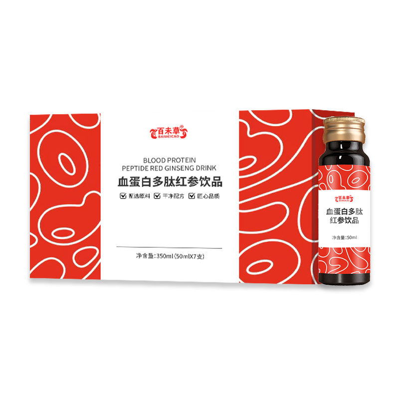 血白蛋多肽红参饮品