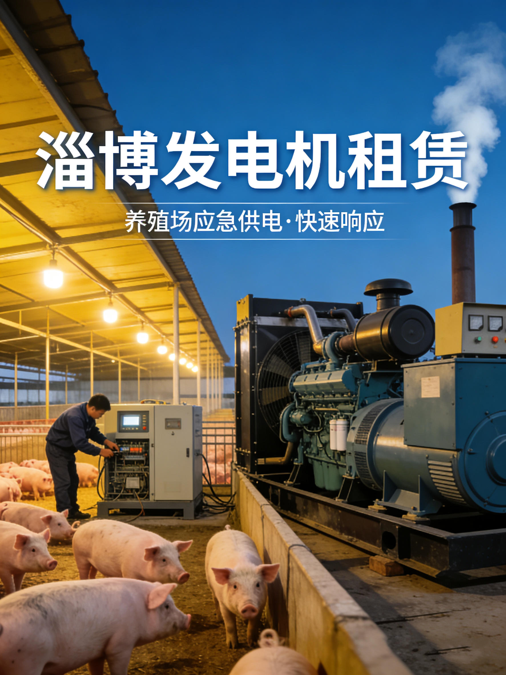 淄博发电机月租优惠 工厂长期备用