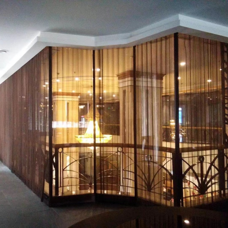 金属装饰网帘铝垂帘效果图