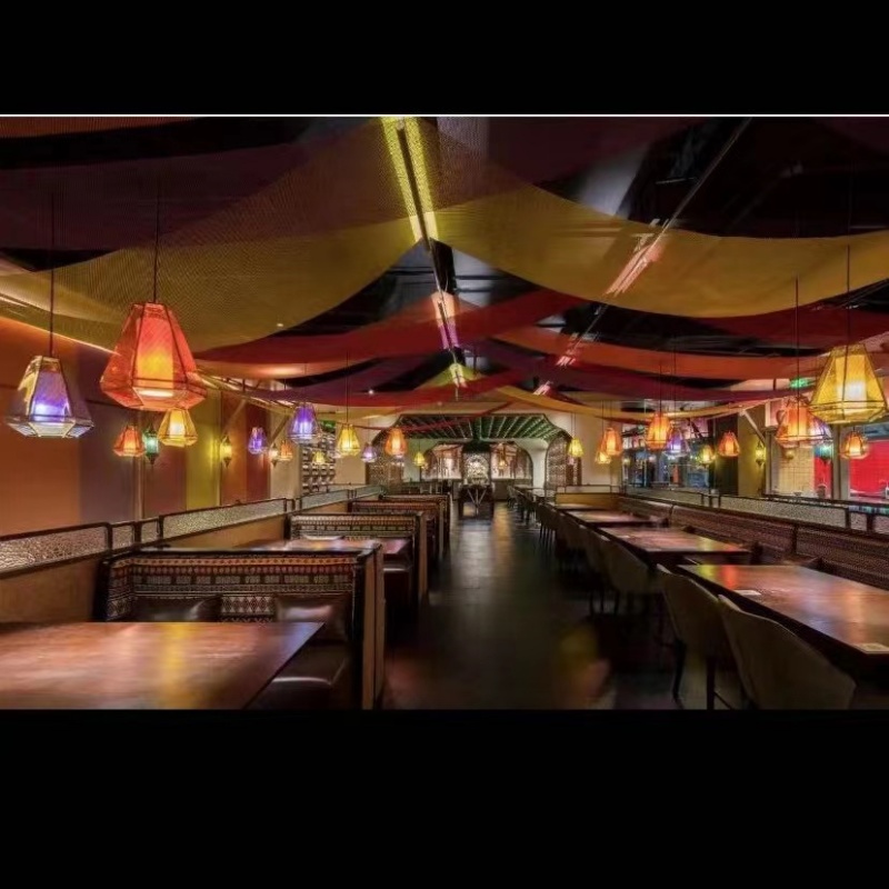 金属装饰网帘铝垂帘效果图