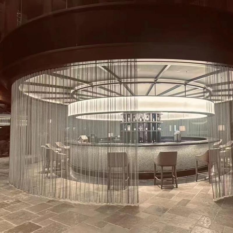 金属装饰网帘铝垂帘效果图