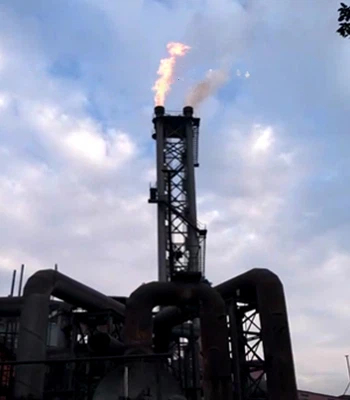 钢厂6套转炉煤气放散点火成功