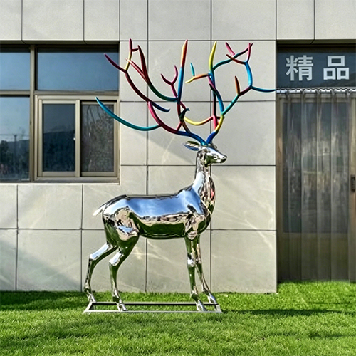 不锈钢鹿雕塑